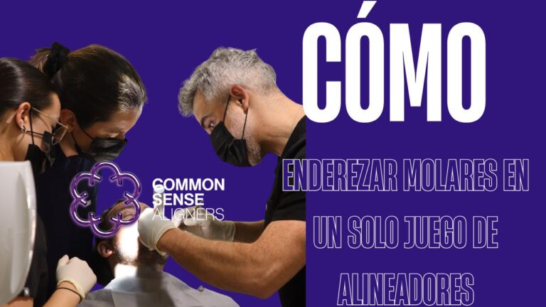 Enderezar molares en un solo juego de alineadores